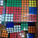 100 Pack Lot of Mini Magic Cubes, Twist Puzzle, Toys, 3x3 Magic Cube Mosaic, Brain Art, Favors, Gifts, Party Supplies for Boys and Girls
