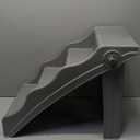 Amazon Basics Foldable Non-Slip Steps for Dogs and Cats, Grey, 23.90" x 16.10" x 19.76"