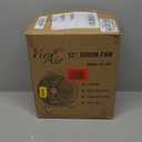 Vie Air High Velocity Powerful and Quiet Dual Speed Sleek Design Durable Metal Drum Fan, 12'' W