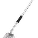 Cat Litter Scoop  Large Sized 2 in 1 Sifter and Scoop  Long Handled Litter Box Scooper  Aluminum Metal with Soft Grip Handle (32")