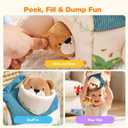 let's make Baby Toys 6-12 Months First Forest Animal Set Soft Barn playset with 5 Stuffed Woodland Animals, Rattle Crinkle Mirror Sensory Montessori Travel Toy Gift for Babies Boy Girl Toddlers 1-3