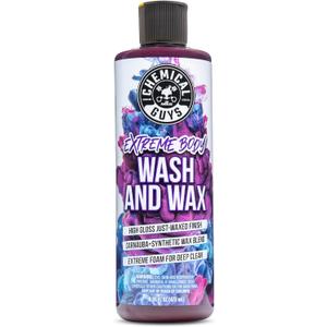 Chemical Guys CWS20716 Extreme Bodywash & Wax Foaming Car Wash Soap, (Works with Foam Cannons, Foam Guns or Bucket Washes) Safe for Cars, Trucks, Motorcycles, RVs & More, 16 fl oz, Grape Scent