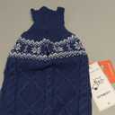 Warm Winter Dog Sweater - Cold Weather Pet Clothes for Small Medium Large Dogs Indoor Outdoor, Soft Classic Knit Puppy Apparel, Blue, XS