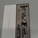 V.R.HOPE Resin Band Compatible with Apple Watch Band for Women 44mm 42mm 45mm 46mm 49mm Tortoise Fashion Lightweight Bracelet Strap for iWatch Series Ultra3/11/10/9/8/7/6/5/4/3/2/1/SE3 (Black Floral)