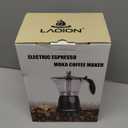 LAOION Cuban Coffee Maker, 6 or 3cup Electric Espresso Coffee Maker, Portable Cafeteras Electricas Modernas, Electric Moka Pot with Detachable Base & Overheat Protection, Coffee Gift for Home Travel