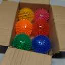 6 Pack 3.5" Light Up Squeaky Dog Toy Balls, Spiky Dog Balls for Small,Medium Large Dogs