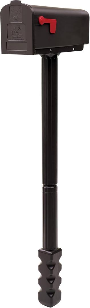 Architectural Mailboxes Harrison Rust-Proof Plastic Post Mounted Mail Box for Outside with Post, Bronze, Medium Curbside Mailbox, USPS Approved for Residential Delivery