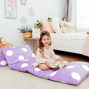 Butterfly Craze Floor Pillow Case, Mattress Bed Lounger Cover, Polka Purple, Queen Size - Cozy Seating Solution for Kids & Adults, Recliner Cushion, for Reading, TV Time (Pillow Not Included) Butterfly Craze Floor Pillow Case, Mattress Bed Lounger Cover, Polka Purple, Queen Size - Cozy Seating Solution for Kids & Adults, Recliner Cushion, for Reading, TV Time (Pillow Not Included)