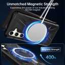 LUMARKE Strong Magnetic for Samsung Galaxy S24 Case - Military-Grade Drop Tested - Built-in Kickstand Shockproof Protective Phone Cover 6.1 for Women Girls - Black