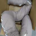 QUEEN ROSE Cooling Pregnancy Pillows, Maternity Pillow for Sleeping, 55in U Shaped Body Pillow for Pregnant Support, with Removable Silky Cover, Beige