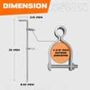 Amoskey Heavy Duty Gate Drop Rod - 1-3/8" 32" for Single or Double Chain Link Fence Gates, 1 Pack