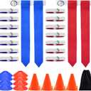 Flag Football Set, 14 Player/ 28 Player Football Flags and Belts Set, Includes Belts, Football Flags, Cones