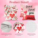 OHOME Valentines Day Decorations -Valentine's Pillows Covers 18x18 Inch Heart Throw Pillows - Valentines Decor Party Favors Supplies Accessories Indoor Outdoor for Galentines Day Home Couch Office (Red)