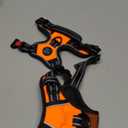 PHOEPET No Pull Dog Harnesses for Small Dogs Reflective Adjustable Front Clip Vest with Handle 2 Metal Rings 3 Buckles [Easy to Put on & Take Off] (S, Orange)