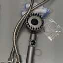 Ion Drops Filtered Shower Head with Handheld, High Pressure Water Flow Showerhead, with Shower Head Filter for Hard Water Boosting, with ON/OFF Switch and Rotatable Head (Silver gray)