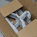 120 Pcs 16" Wire Hangers Bulk Metal Wire Hangers for Clothes Dry Cleaner Hanger for Coat (White)
