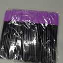 G2PLUS 50PCS Eyelash Brushes, Purple Silicone Soft Mascara Wands, Disposable Mascara Brush, Cosmetic Eyelash Extension Applicators Professional Makeup Tool Set (Purple) (Multi-colored)