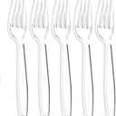 Premium Disposable Clear Plastic Forks (50 Count) | Transparent, Durable, and Convenient for Parties, Events, and Everyday Use