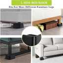 Bed Risers 2 inch, 3 inch, 4 inch, 6 inch, 8 inch Heavy Duty, Oversized Furniture Riser for Couch Sofa Table Chair Leg Frame Dorm, Support up to 6000 Lbs (Black 4 Pack, 2 inch)