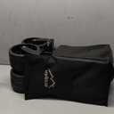 Collapsible Wagon Cart Heavy Duty Foldable, Folding Beach Wagon with Big Wheels for Sand, Utility Grocery Cart with Side Pocket and Brakes for Camping Sports Outdoor Activities, Black