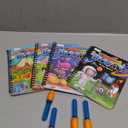 ArtCreativity 4 Pack Magic Water Coloring Books for Toddlers, Reusable Magic Water Pen Coloring Books for Kids - Mess Free Water Art Book for Toddlers - Travel Activity Toys, No-Mess Coloring