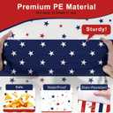 Tbsone 3 Pack 4th of July Patriotic Tablecloth, Disposable Red White and Blue Plastic Table Cloth, USA Party Decorations, Independence Day Supplies for Outdoor Picnic, Camping, Memorial, or Home