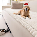Couch Cover for Dogs Washable,Non Slip Fuzzy Durable Couch Covers for 3 Cushion Sofa Pet Friendly Sofa Cover Dog Thick Soft Slipcovers Protector Couches Mat Bed (White, 27.6" x 70.9"/70 x 180cm)