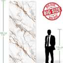 Marble Peel and Stick Waterproof Wall Paneling, 118" x 47" Calacatta Gold Matte Finish Self-Adhesive Backsplash Tile Vinyl Wall Panel for Kitchen Bathroom Wall Decor, Covers 38.75 Sq. Ft.