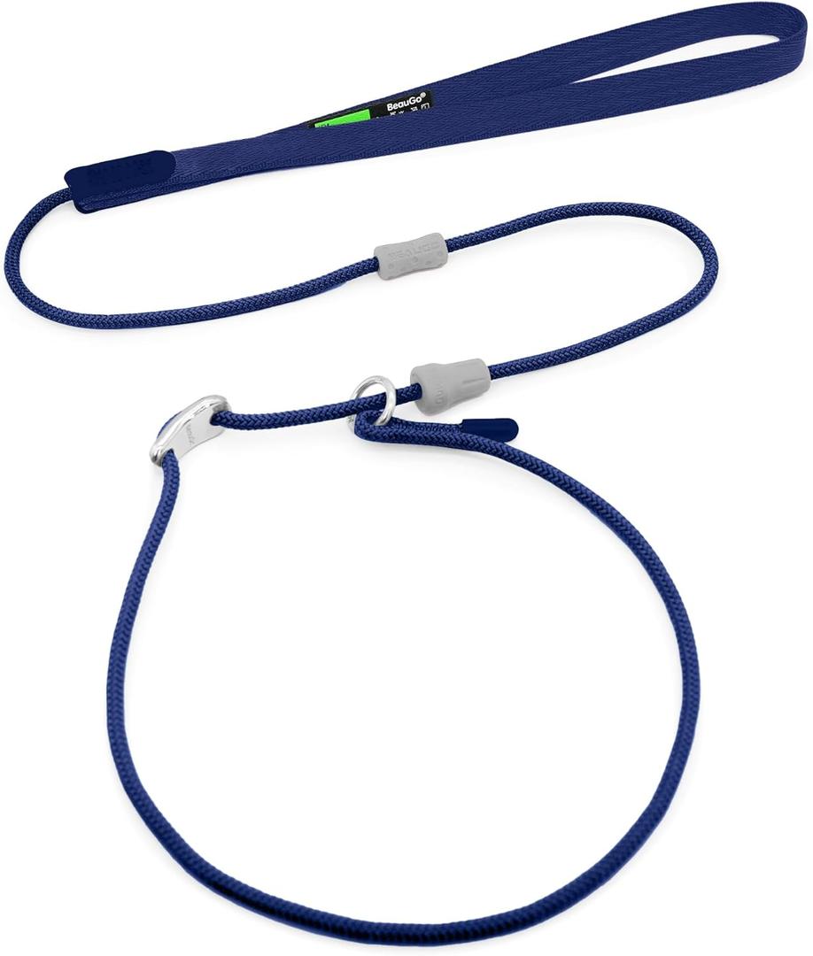 Slip Leads for Dogs,Top Speed Training Dog Leash,2-in-1 Slip Collar Dog Training Lead & Collar,4ft Thin Slip Lead,Small Medium or Large Dogs(Blue1.2M Long)