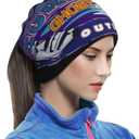 Seamless Face Cover Mouth Mask Scarf Bandanas Neck Gaiter Sun Protection For Outdoors Black