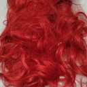 Red Lace Front Wig, 22-Inch Long Straight Hair, Heat Resistant Fiber, Glueless, Adjustable Straps, Soft Texture, Vibrant Red Color, Easy Styling