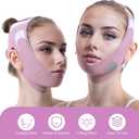 ROWMATE Graphene V-Line Mask Chin Up Mask V Shaped Face Mask Chin strap for sleeping,Jawline Shaper,Lilac,Medium