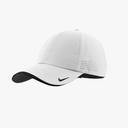 Nike Mens Golf - Dri-fit Swoosh Perforated Cap, White Hat, White Size M/L