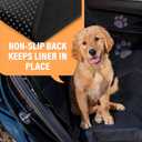 Active Pets Waterproof Hammock Standard Car Seat Cover, Fits Sedans Hatchbacks Crossovers Coupes Compact Vehicles, Secure Convertible Travel Bed Protects Backseat Cargo from Dogs, Black w/Black Trim