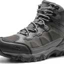 NORTIV 8 Men's Waterproof Hiking Boots Outdoor Mid Trekking Lightweight Mountaineering Shoes Paladin (8.5, Dark Grey)