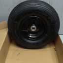 13 Inch 1 PC Rubber Pneumatic Replacement Tires and Wheels 4.00-6 with 5/8'' Axle Bore Hole, Inflated Air Wheel for Wheelbarrow/Wagon/Hand Truck/Trolley/Garden Scooter etc.