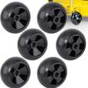 Lawn Mower Deck Wheels 6 Pack 5" Anti Scalp Deck Wheels Kit Replace for John Deere AM116299 AM125172 AM133602 M111489 Replace for MTD 734-04039 753-04856 734-3058 (Black-Single Wheel)