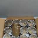 Tin Vase for Flower, 4.55 X 4 Inch Galvanized Metal Vases with Twine Bow 12PCS Tin Metal Buckets for Artificial Flowers Table Centerpiece Dining Wedding Engagement Home(Gold)