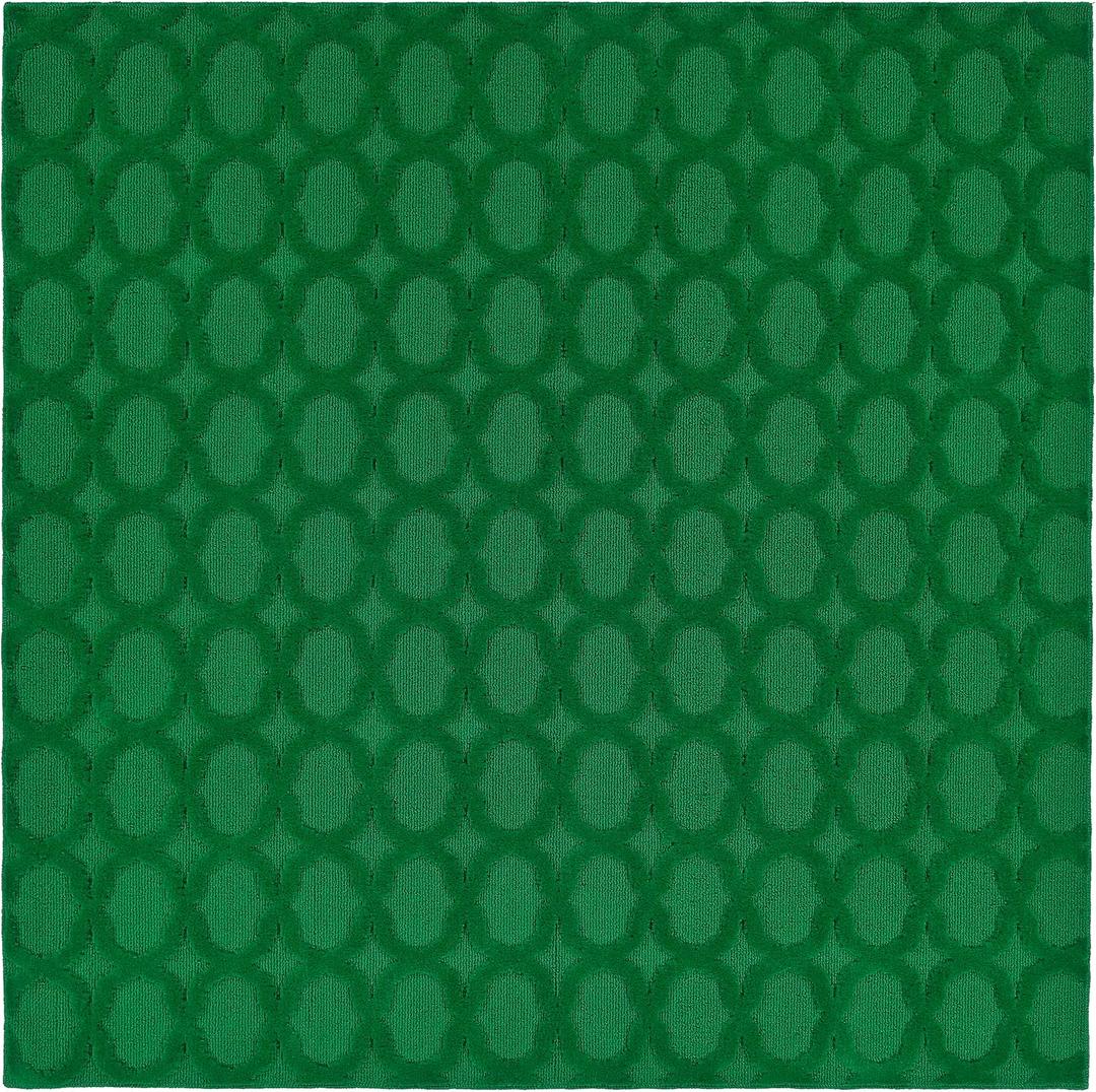 Garland Rug Garden Trellis 6 ft. x 6 ft. Square Indoor/Outdoor Area Rug Outdoor Waterproof Rug for Patio, Camping Rugs, RV, Porch, Deck, Camper, Balcony, Backyard for High-Traffic Areas, Green