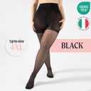 CALZITALY High Waist tights Control Top Shaping Nylons, Shaping Pantyhose, 20 Denier Sheer Shaping Tights for All Day Use (Black, L)