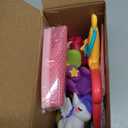 No Hole Bath Toys for Kids Ages 1-3, 8 Pcs Girl Bath Toys with Storage and Net, Sealed & Squeezable & Float on Water
