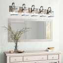 Bathroom Vanity Light 5-Light Wall Sconce Lighting Modern Wall Light with Clear Glass Shade Modern Brushed Nickel Wall Lamp Mounted Lights Over Mirror for Living Room, Bedroom, Hallway