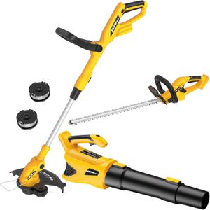 20V Cordless Leaf Blower, 22 Inch Hedge Trimmer, 12 Inch String Trimmer Combo Compatible with DEWALT 20V MAX Battery (Battery and Charger not Included)
