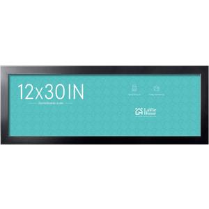 LaVie Home 12x30 Picture Frame Black, Panoramic Picture Frame for Wall Decoration, Classic Black Minimalist Style Suitable for Decorating Houses, Offices, Hotels1 Pack