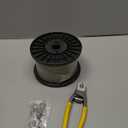 400FT 1/8" T316 Stainless Steel Cable with Cutter, 7x7 Strands Aircraft Wire Rope for Deck Railing, Stair Handrail, Porch Fence, High Strength for Indoor and Outdoor Use