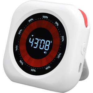 Sorandy Digital Visual Timer Rechargeable, Silent Desk Timer with Large VA Display, Adjustable Brightness, Volume Productivity Timer with Magnetic Backing and Stand for Cooking,