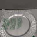 13" Floral Silver Charger Plates, Classic Chargers for Dinner Plates, Reusable Plastic Table Setting Bulk Event, Party, Wedding, Festival, Baby Shower