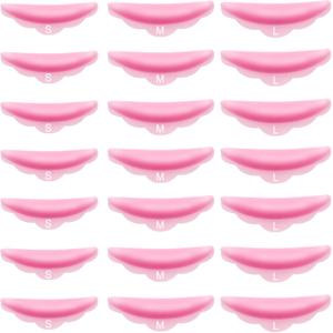 Hicarer 48 Pieces Lash Lift Rods Silicone Eyelash Pads Raise Eyelashes Perming Curler Rods (Small, Medium, Large), Silicone Lash Lift Shields for Eye Supplies Makeup Tool(Pink)