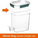 Elsjoy 2 Pack 0.9 Gallon (3.5 L) Plastic Drink Dispenser with Spigot, Fridge Beverage Dispenser Cold Drink Container for Iced Tea, Lemonade, Party, 𝟖" 𝐱 𝟓.𝟓" 𝐱 𝟕.𝟖"
