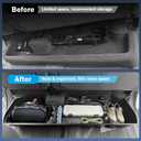 Under Seat Storage Box for Chevrolet Silverado & GMC Sierra 1500 20192026, 2500HD 3500HD 20202026, Rear Underseat Organizer, Hidden Tool Storage, No Drill Installation, Black